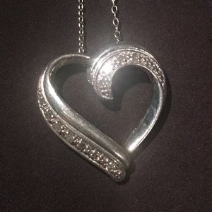 Sterling Silver Genuine Diamond 1/10 CT Necklace